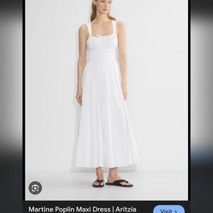 ISO . ! Aritzia White Poplin Maxi Dress